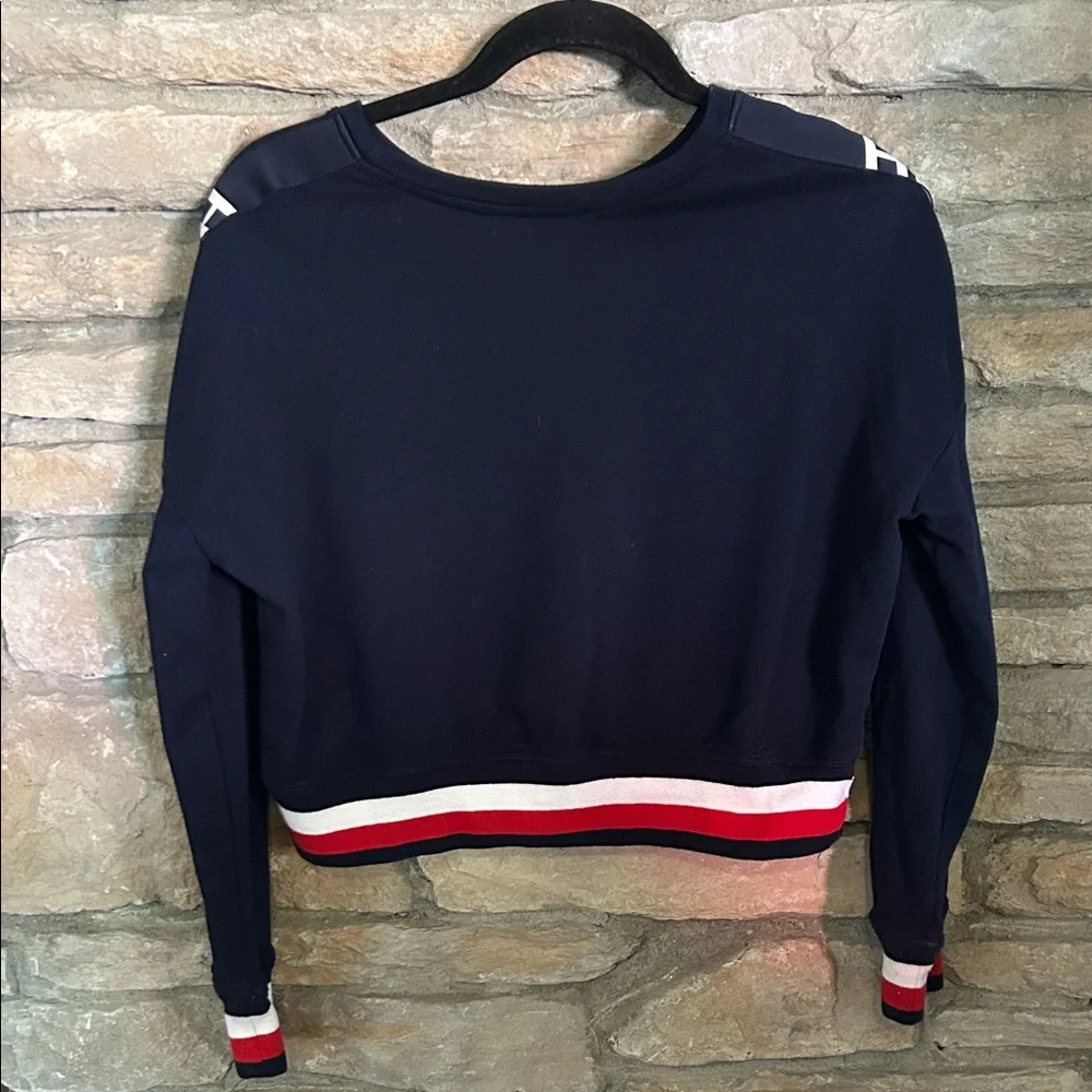 Tommy Hilfiger Navy Sweatshirt with Red and White Accents. XS - Picture 7 of 8